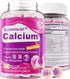Sugar-Free Calcium Citrate Gummies - 1000mg with Vitamin D3 K2, 60 Count, Ultimate Absorption Supplement