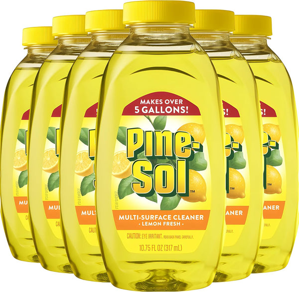 Pine-Sol Multi Surface Cleaner, 6 Pack, Concentrated Multi Purpose Cleaner and Degreaser for