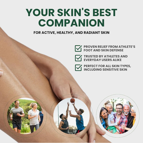 KESMEDIK Tea Tree Oil Balm for Skin, Soothes Itching, Rashes & Dry Skin, Antifungal Defense for Athletes Foot, Jock