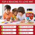 Hint Brain Memory Supplements for Kids & Teens, Omega 3 Vitamins, Low Sugar 60 Gummies for Focus & Eye Support