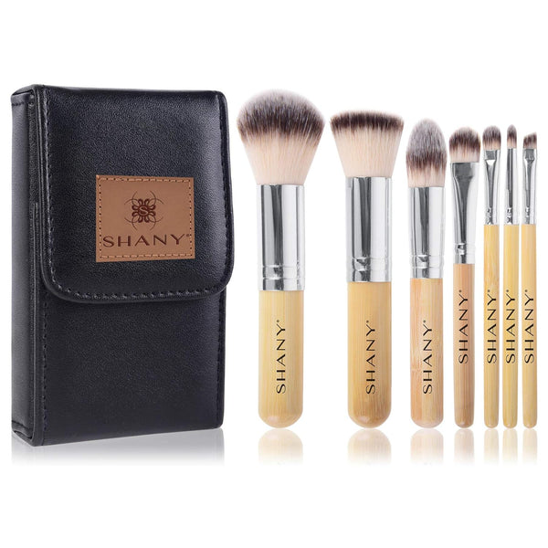 SHANY Makeup Brushes, I Love Bamboo, 7pc Petite Pro Bamboo Brush Set with Carrying Case