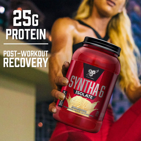 BSN SYNTHA-6 Isolate Protein Powder, Vanilla Flavor, 24 Servings