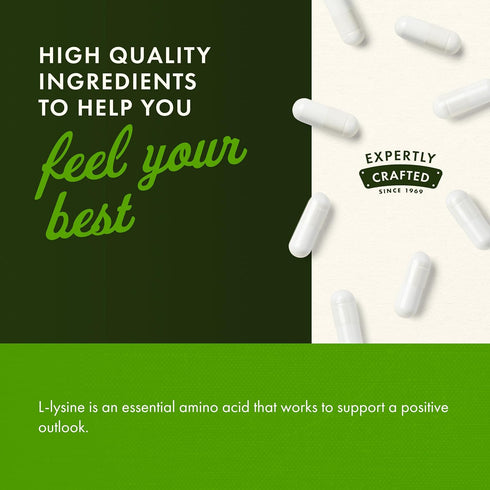 Swanson L-Lysine, Natural Supplement for Stress Support & Nervous System Health, 300 Capsules, 500mg Each