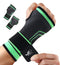 HiRui 2-Pack Wrist Brace with Compression Sleeves and Straps for Fitness, Weightlifting, Tendonitis Relief (Green,