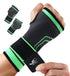 HiRui 2-Pack Wrist Brace with Compression Sleeves and Straps for Fitness, Weightlifting, Tendonitis Relief (Green,
