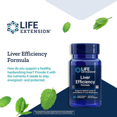 Life Extension Liver Efficiency Formula – Healthy Liver Function Support Supplement, 30 Capsules