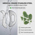 HTHLNG Stainless Steel Gua Sha Muscle Scraping Tool, Ergonomic Body Massage Scraper with Smooth Curved Edge, Handheld