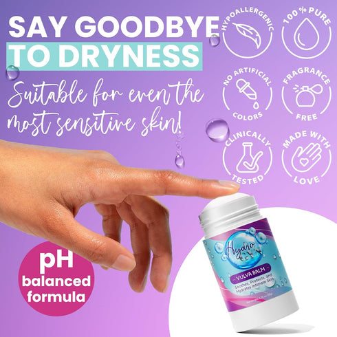 HydroGyn Vulva Balm | Vaginal Moisturizer & Menopause Support | Relieves Feminine Dryness, Itching & Irritation |