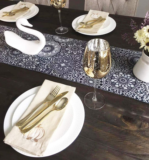 120 Piece Gold Plastic Silverware Set, Reusable & Recyclable Cutlery for Weddings and Parties (40 Forks, 40 Spoons, 40