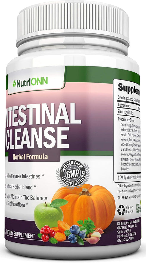 Intestinal Cleanse - All Natural Herbal Detox Formula - Full 10-Day Detox Program with 10 Natural Ingredients