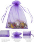 120PCS Sheer Organza Bags 5X7 inches - Mesh Drawstring Gift Bags for Jewelry, Wedding, Party, Baby Shower Favor
