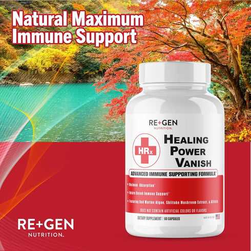 Herp Rescue Healing Power Vanish, Immune Support for Women, Mushroom Supplement, 60 Capsules