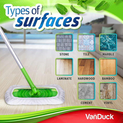 Reusable 100% Cotton Mop Pads - 8-Pack Compatible with Swiffer Sweeper Mops, Washable for Wet & Dry Use