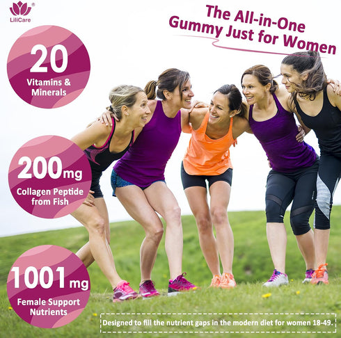 Gummy, Immune, 60 Womens Multivitamin Methylated Multivitamin for Women, Biotin, Methylfolate, Iron, Collagen, Vitamins