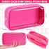 Hushee 4 Pcs Clear Nylon Makeup Bag for Women Christmas Gifts Preppy Cosmetic Bag PVC Travel Toiletry Bag Zipper Pouch Waterproof Storage Organizer Bag for Women Girls (Small)