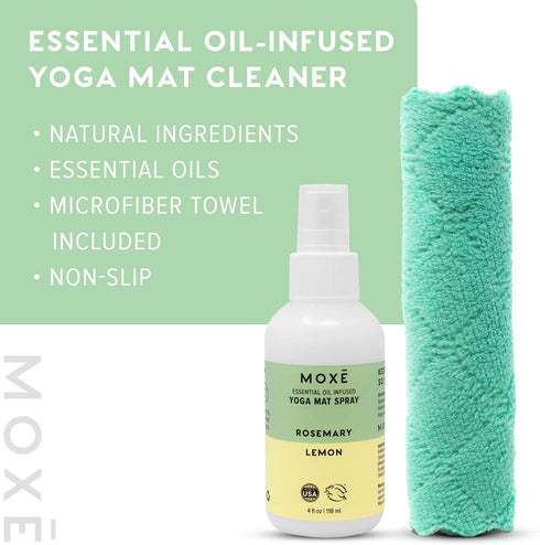 MOXE Yoga Mat Cleaner, 4 Ounces (Lavender Chamomile & Rosemary Lemon)