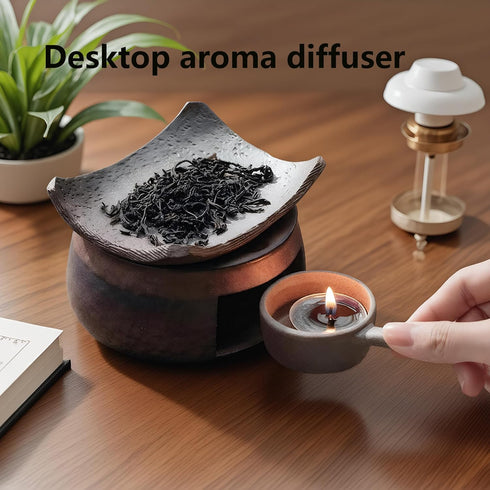 RIJATRAGAR Set Aromatherapy Ceramic Burner with Tealight Holder