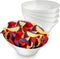 54oz White Plastic Serving Bowls (4 Pack), Large Disposable Snack Bowls for Chips, Popcorn, Salad, Party Supplies