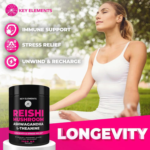 Gummies Immune Gummies Gummies Natural Reishi Mushroom & L Theanine with Ashwagandha - Potent Mushroom Supplements