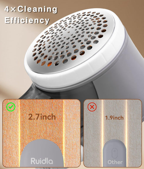 Ruidla Fabric Shaver Lint Remover, Battery Operated Sweater Shaver with Replaceable Stainless Steel Blades for Clothes