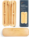 Better & Better Bamboo Travel Case - Fits 2 Replacement Brush Heads & 1 Electric Brush Handle, Natural Bamboo