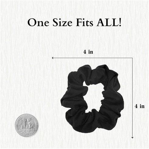 Set of 2 Solid Scrunchies in Black