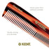 Kent R7T Double Tooth Hair Pocket Comb, Small Fine/Wide Tooth for Hair, Beard, Mustache, Handmade in England