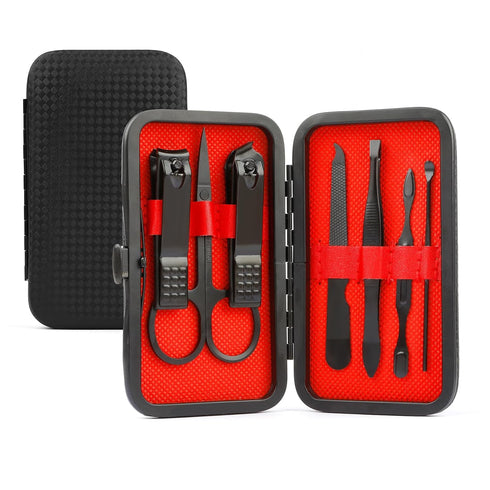 Manicure Set, 8 In 1 Professional Nail Clipper Kit, Stainless Steel Grooming Tool for Men Teens