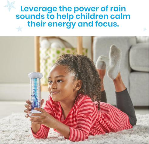 hand2mind Calming Sounds Sensory Tubes, Rain Sound Fidget Tubes, Rain Stick Instrument, Toddler Sensory Toys, Calm Down