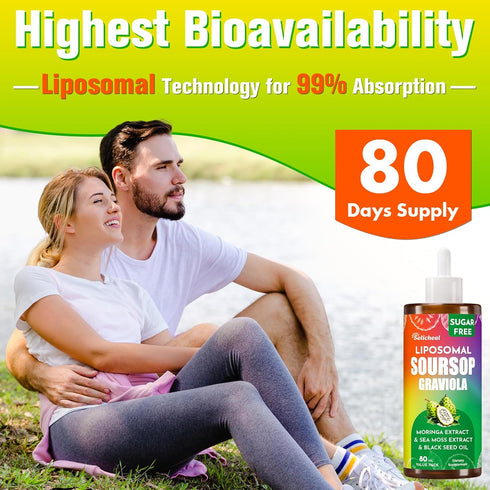 Selicheal (80ML) 10 1 Immunity, 2.8 Oz 80 Supplement Liquid Drops, in Soursop Multivitamin Drops with Leaf Extract