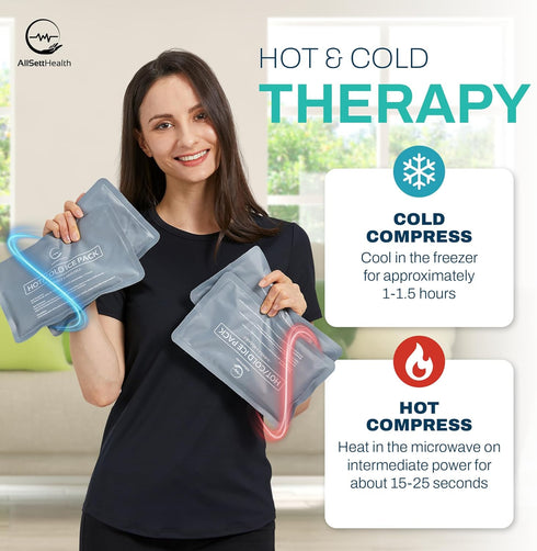4 Pack Reusable Ice Packs for Injuries, Soft Ice Pack with Velvet Fabric, Flexible Hot and Cold Gel Ice Pack Set