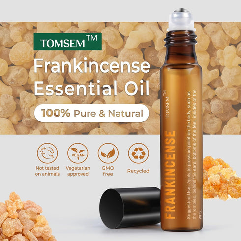 Spanish Premium Frankincense Oil Roll On – 100% Pure & Natural Frankincense Essential Oils - Versatile Aromatherapy for Mind, Body & Skin