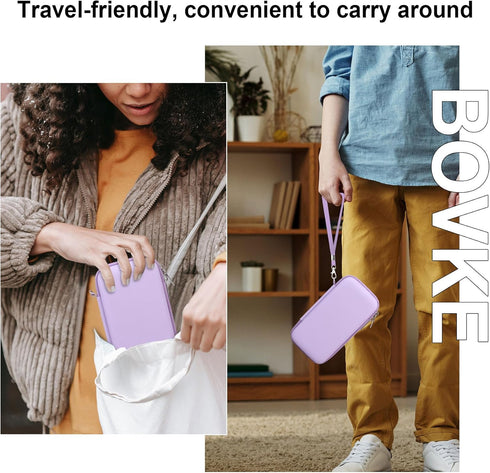 BOVKE Diabetic Supplies Travel Case, Storage Bag for Diabetes Testing Kit, Blood Glucose Monitor, Test Strips,
