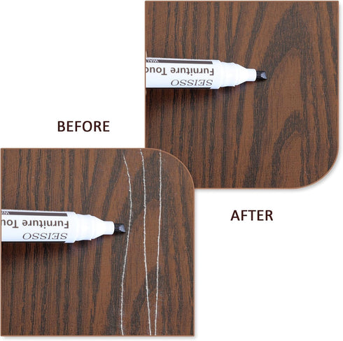 Wood Furniture Repair Kit - 42 Pcs Hardwood Laminate Vinyl Floor Repair Kit with Markers, Fillers, and Wax Sticks for