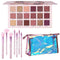 UCANBE Makeup Kit for Women & Teens, 18 Colors Nude Eyeshadow + 7pcs Soft Brushes + Pink Cosmetic Bag Set for Beginners