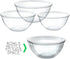 PLASTICPRO Disposable Round Crystal Clear Serving Bowls, 48 OUNCE for Party Snack or Salad