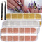 Mini Caviar Beads for Nail Art, Gold Silver Rose Gold 3D Metal Ball Decorative Accessories Set