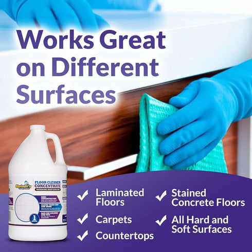 Supplies,1-Gallon. Sheiner's Multipurpose Cleaner Concentrate, No-Rinse Floor Cleaner for Mopping & Floor Degreaser