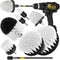 Holikme 8 Piece Drill Brush Attachments Set: Power Scrubber with Long Attachment for Bathroom and Kitchen