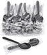 PSPIKXEG (100, Plastic Spoons Individually Wrapped, Heavy Duty Disposable Spoons Bulk - Ideal for Parties, Restaurants
