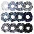 Whaline 12Pcs Velvet Hair Scrunchies, Blue Gray Theme Soft Hair Ties for Women, Girls
