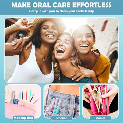 120 Pieces Interdental Brushes for Teeth, Braces Toothbrush Flossers Cleaner Dental Hygiene Tools