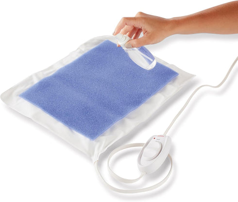 Sunbeam Heating Pad for Pain Relief | Ultra Heat, 3 Settings | Light Blue, 12 x 15 Inch