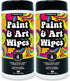 Paint & Art Wipes, Cleaner Epoxy Glue Stains Latex, Heavy Duty Cleaning Wipes for Plastic, Metal, Wood Surfaces (100