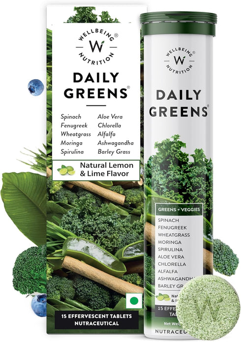 WELLBEING B6, B12 Immunity 39+ Antioxidants(15Tabs 2) (63 (Pack 2)) NUTRITION Daily Greens, Wholefood Multivitamin