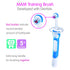 MAM Training Toothbrush for Babies, 1 Brush with Safety Shield, Interactive App, Blue for 5+ Months