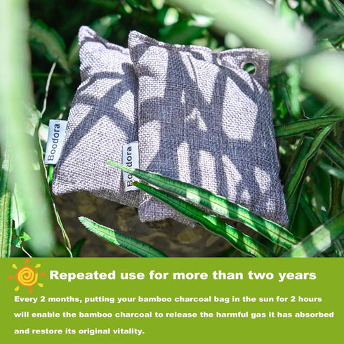15 Pack Bamboo Charcoal Air Purifying Bag, Activated Odor Absorber, Natural Pet-Friendly Freshener