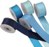 Double Face Blue Satin Ribbon, 1" x 5 Yard Each, 6 Colors for Gift Wrapping, Wedding, Baby Shower, Total 30 Yards