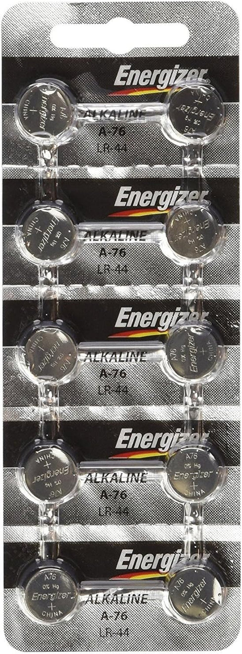 Energizer LR44 1.5V Button Cell Battery 10 pack (Packaging may vary)