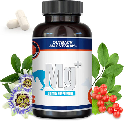 The Outback Series Magnesium+ Supplement, 300mg Magnesium Citrate & Glycinate, 90 Count